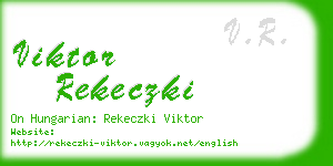 viktor rekeczki business card